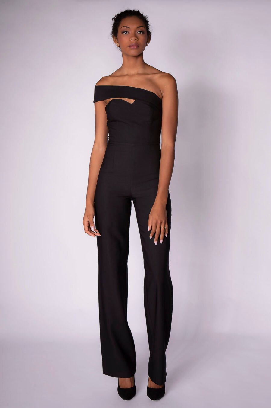 ASYMMETRICAL SHOULDER JUMPSUIT
