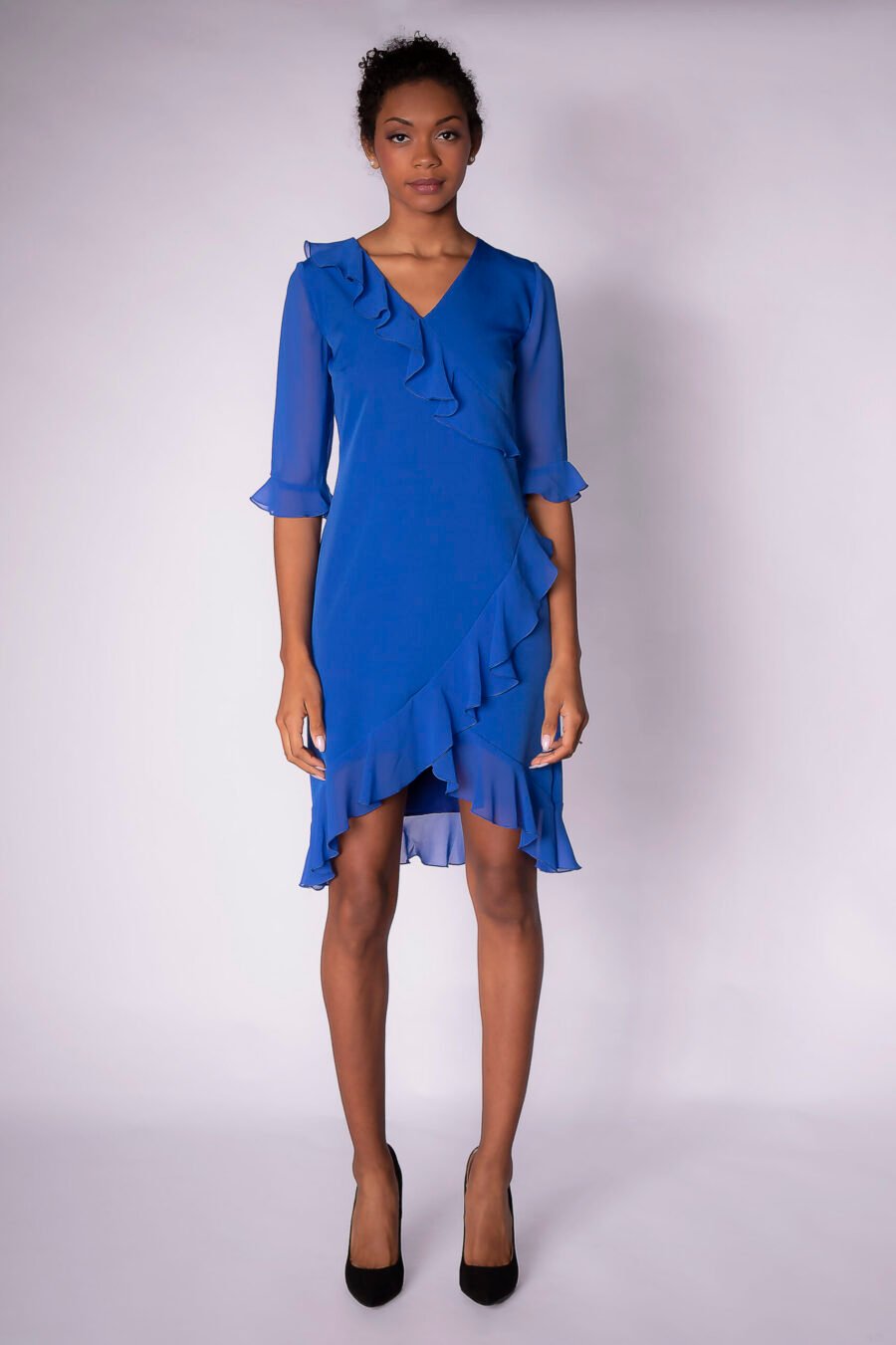 ROMANTIC FRILL WRAP DRESS