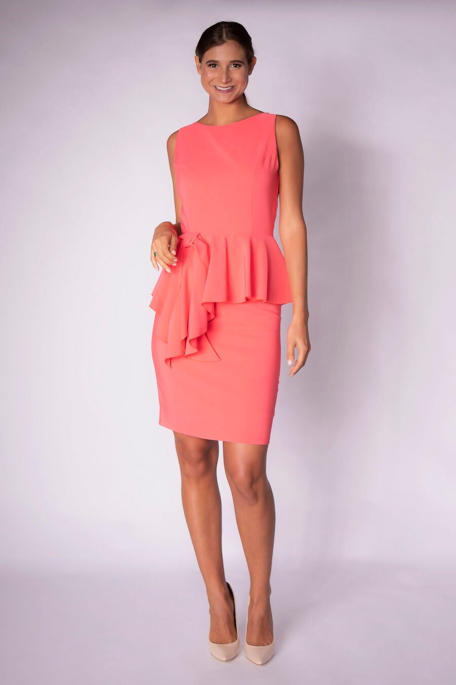 ELEGANT FRILL-DETAIL WAIST DRESS