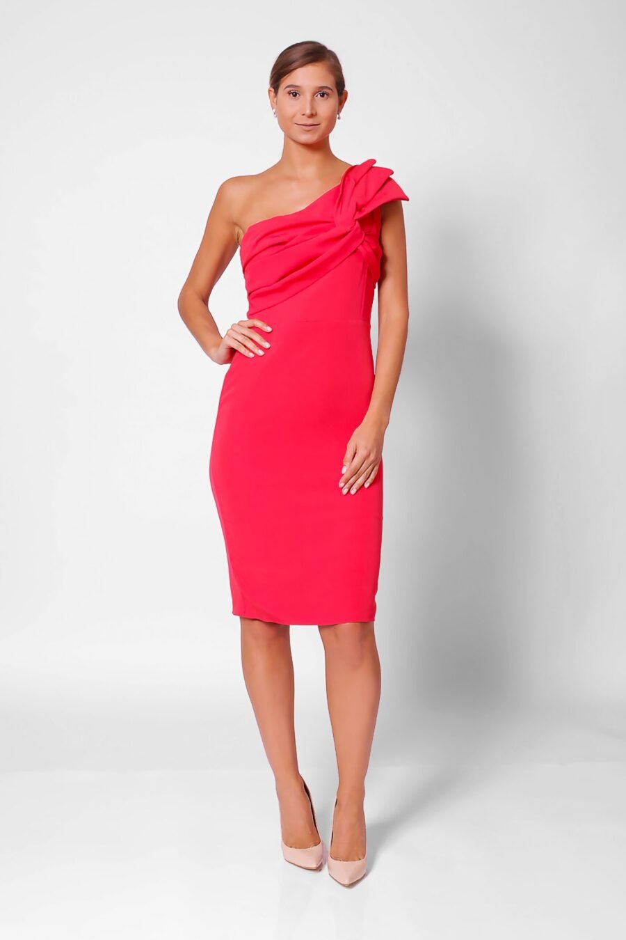 ASYMMETRICAL MIDI DRESS