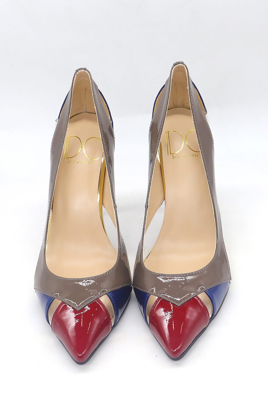 TRICOLOUR ART-DECO PUMP