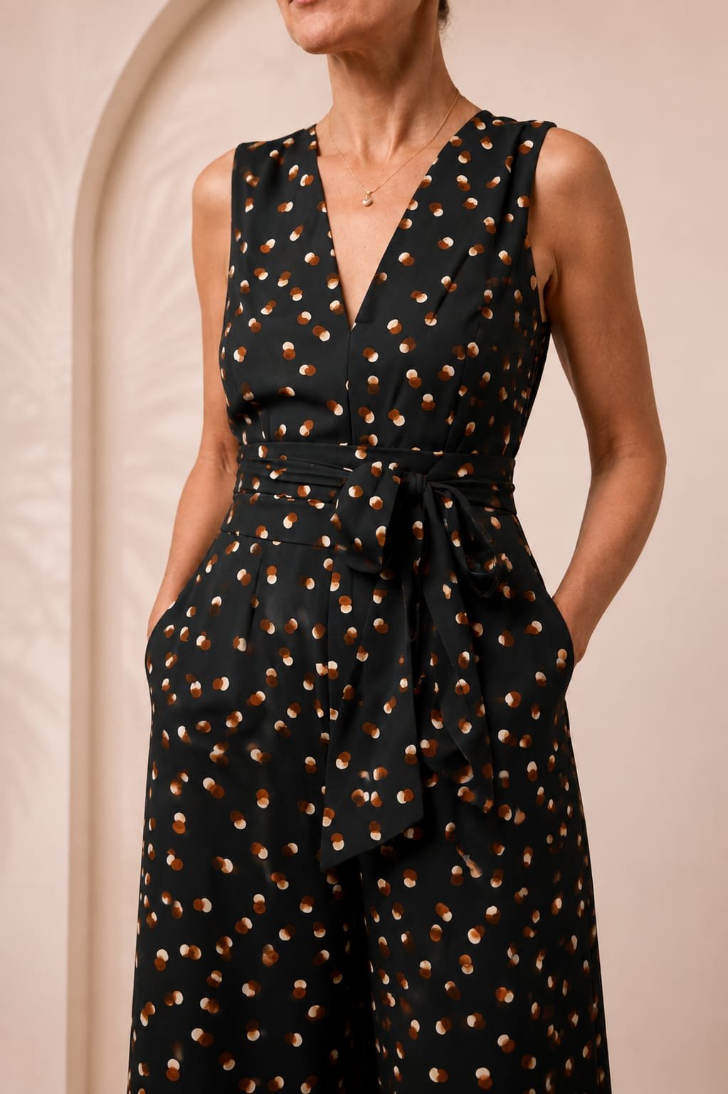 Dalila DCarvalho TIE WAIST JUMPSUIT