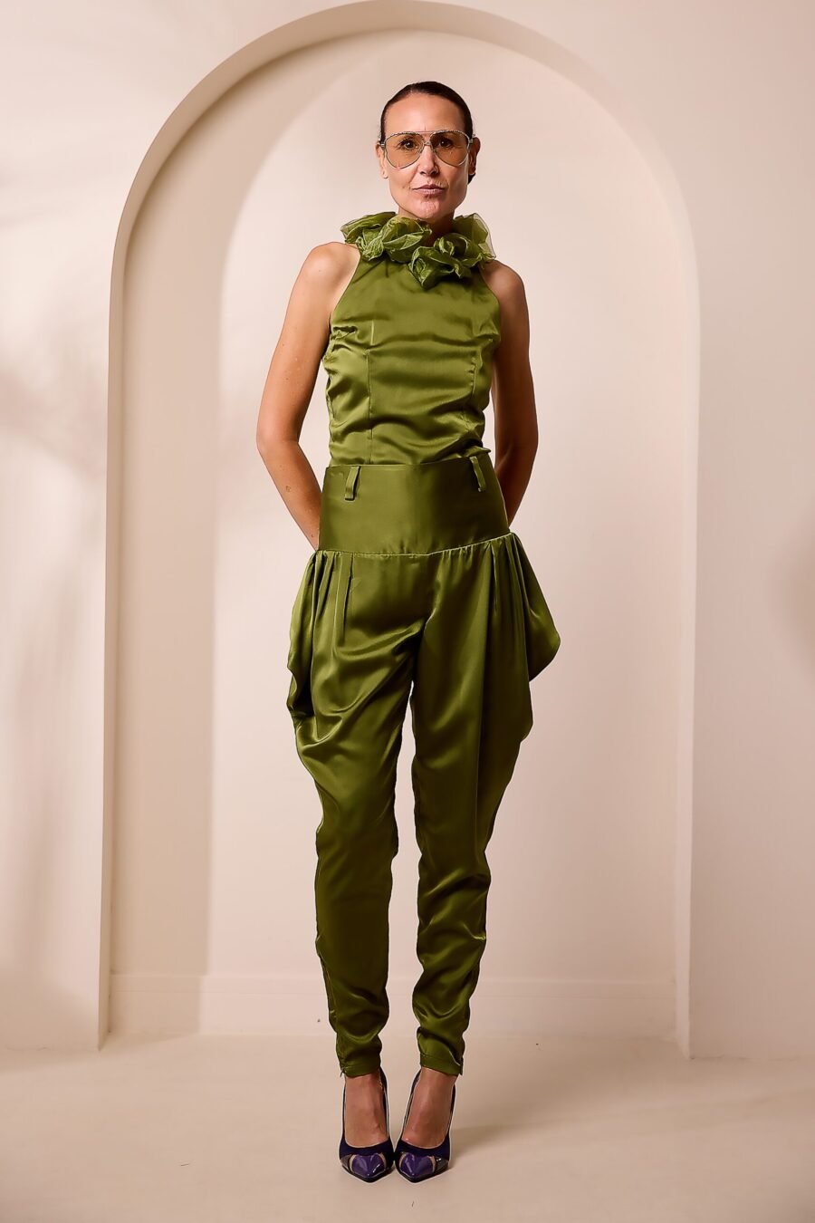 DRAPED DETAIL TROUSERS (One-To-One limited piece)