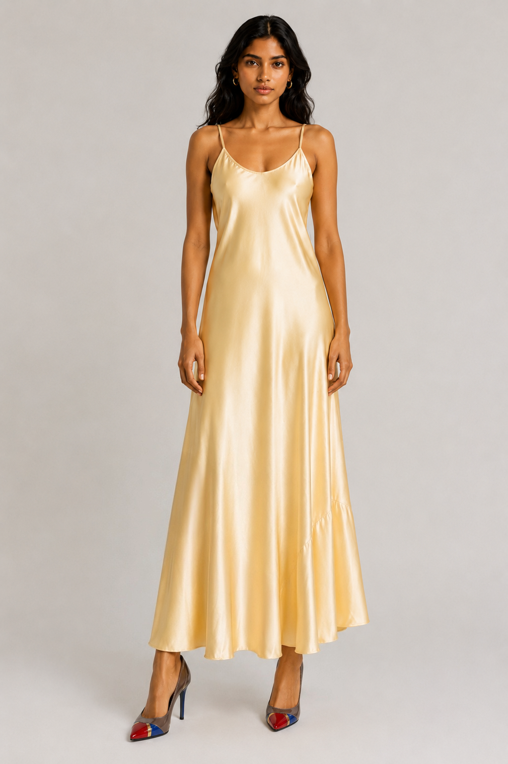 SATIN MAXI DRESS