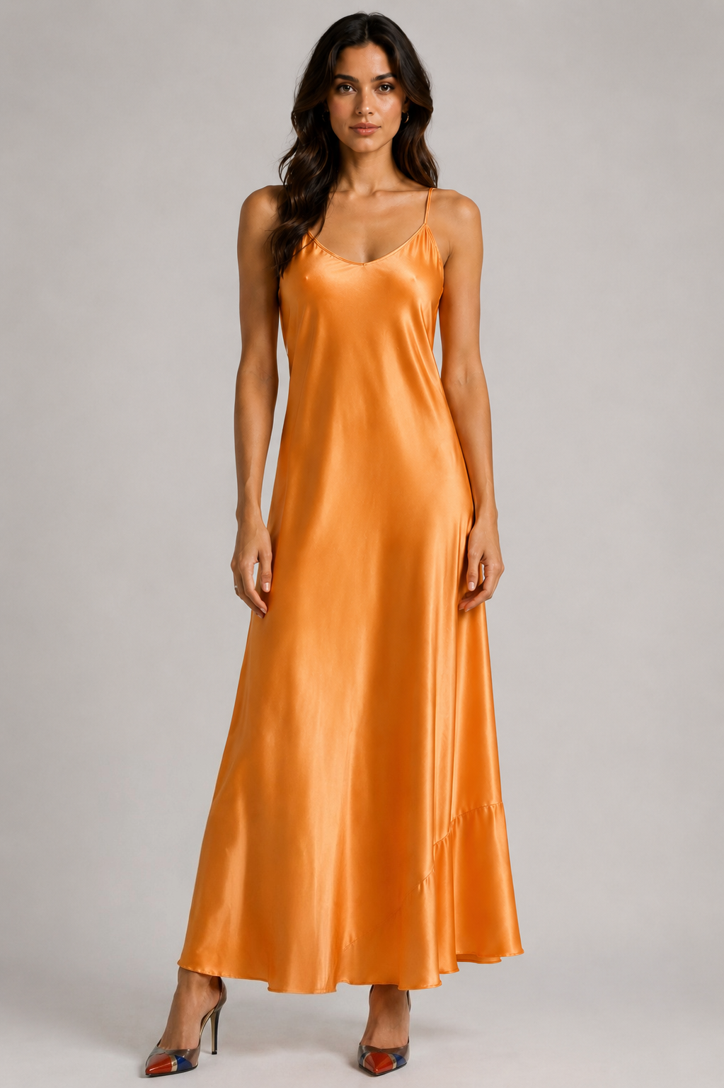 SUNSET SATIN MAXI DRESS
